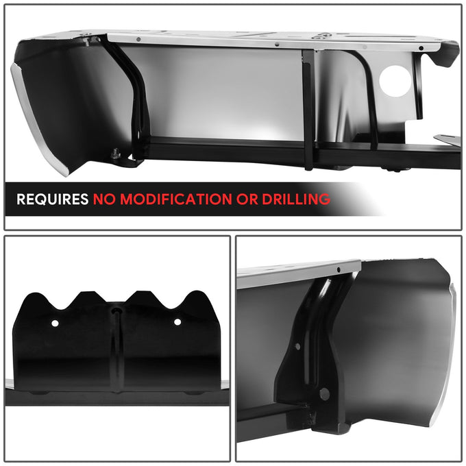 Polished Chrome Rear Bumper <br>08-16 Ford F-250 F-350 Super Duty