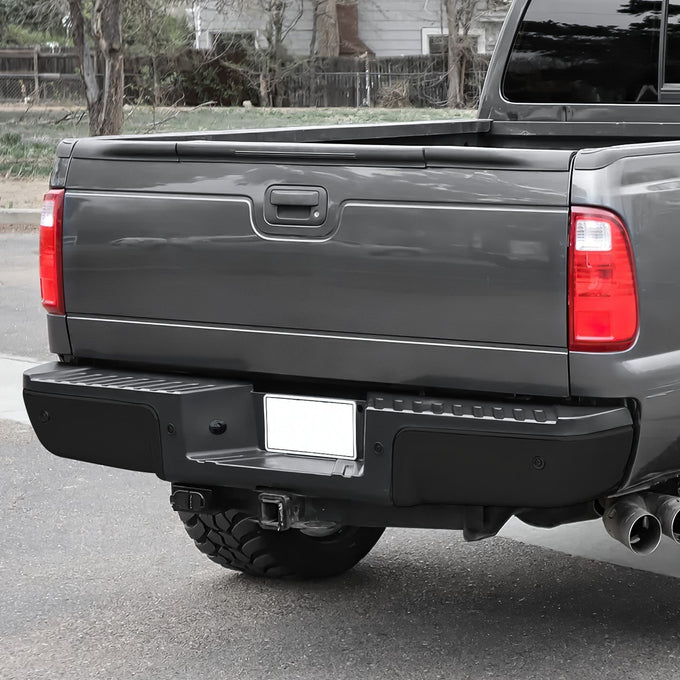 Primered Black Finish Rear Bumper <br>08-16 Ford F-250, F-350 Super Duty