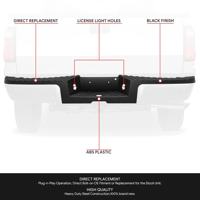 Rear Bumper Step Pad (w/o Sensor Holes) <br> 08-12 Ford F-250 F-350 Super Duty