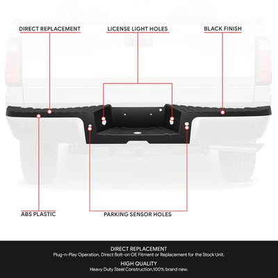 Rear Bumper Step Pad (w/o Sensor Holes) <br> 08-12 Ford F-250 F-350 Super Duty