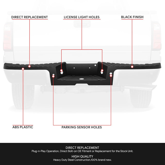 Rear Bumper Step Pad (w/o Sensor Holes) <br> 08-12 Ford F-250 F-350 Super Duty