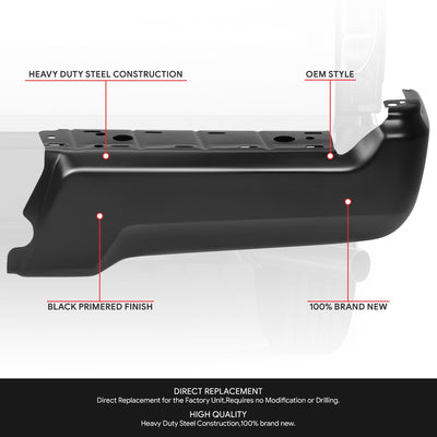Rear Right Bumper End W/O Park Distance Sensors <br> 17-22 Ford F-250 F-350 F-450 Super Duty