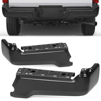 Rear Bumper Ends W/O Park Distance Sensors <br> 17-22 Ford F-250 F-350 F-450 Super Duty