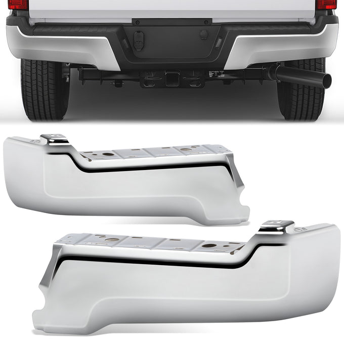 Rear Bumper Ends W/O Park Distance Sensors <br> 17-22 Ford F-250 F-350 F-450 Super Duty