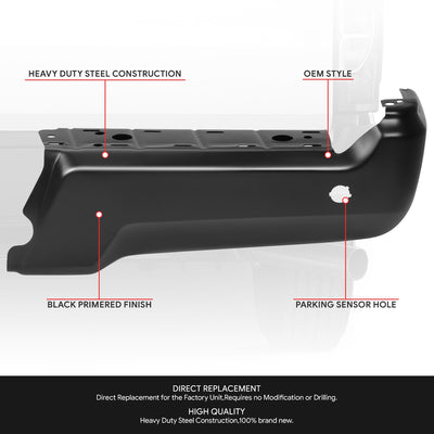 Rear Right Bumper End W/Park Distance Sensors <br> 17-22 Ford F-250 F-350 F-450 Super Duty
