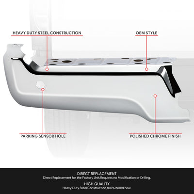 Rear Left Bumper End W/Park Distance Sensors <br> 17-22 Ford F-250 F-350 F-450 Super Duty