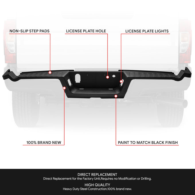 Rear Bumper Step Pad (w/o Sensor Holes) <br> 17-22 Ford F-250 F-350 Super Duty