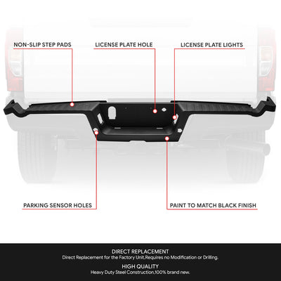 Rear Bumper Step Pad (w/o Sensor Holes) <br> 17-22 Ford F-250 F-350 Super Duty