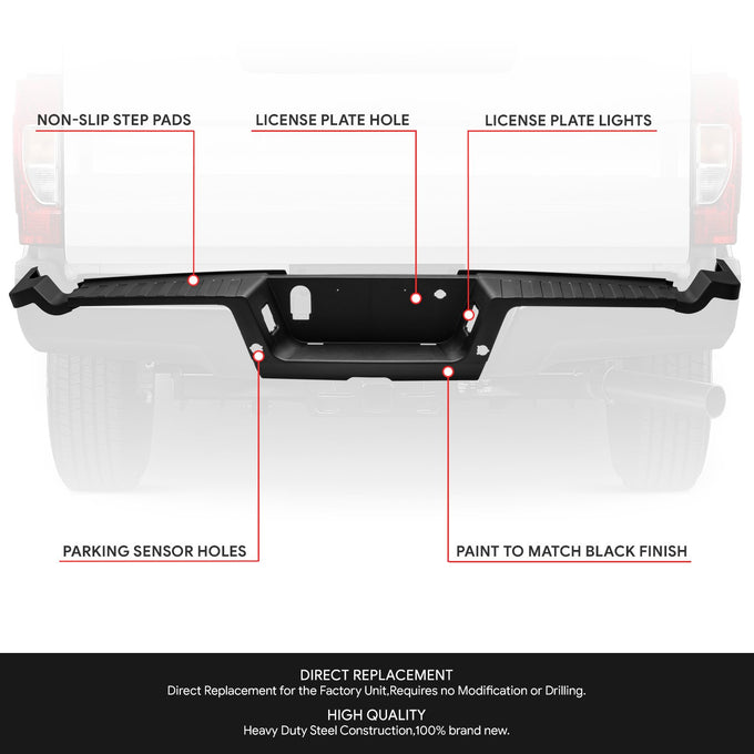 Rear Bumper Step Pad (w/o Sensor Holes) <br> 17-22 Ford F-250 F-350 Super Duty