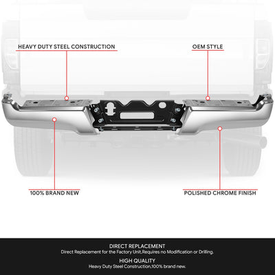 Rear Bumper Face Bar & Reinforcement <br> 17-22 Ford F-250 F-350 Super Duty