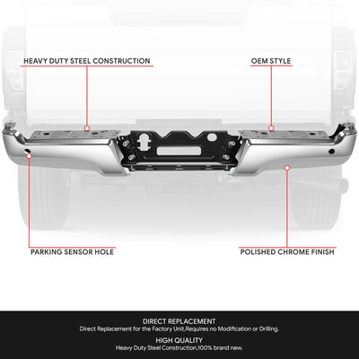 Rear Bumper Face Bar & Reinforcement <br> 17-22 Ford F-250 F-350 Super Duty