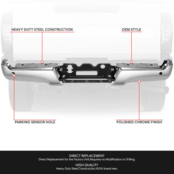 Rear Bumper Face Bar & Reinforcement <br> 17-22 Ford F-250 F-350 Super Duty