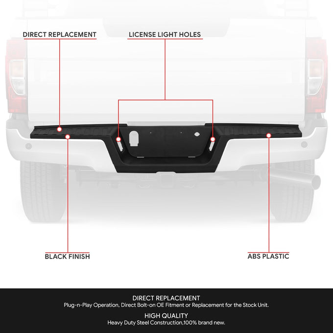 Rear Bumper Step Pad (w/ Sensor Holes) <br> 17-22 Ford F-250 F-350 Super Duty