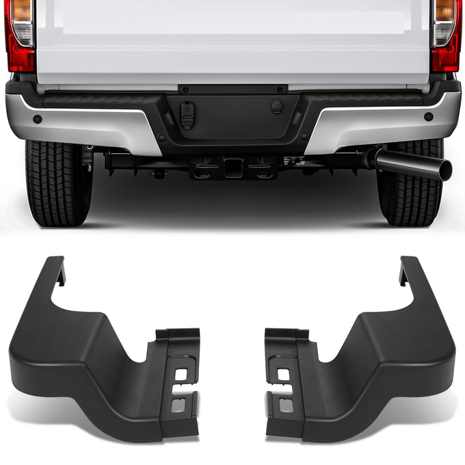 Textured Finish Rear Bumper End Caps <br>17-22 Ford F-250, F-350 Super Duty