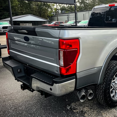 Textured Finish Rear Bumper End Caps <br>17-22 Ford F-250, F-350 Super Duty