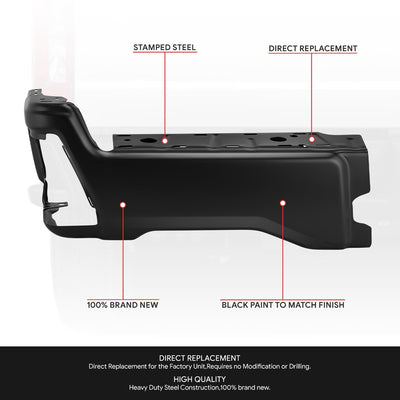 Left Primered Black Rear Bumper End Cap <br>23-25 F250 F350 F450 Super Duty