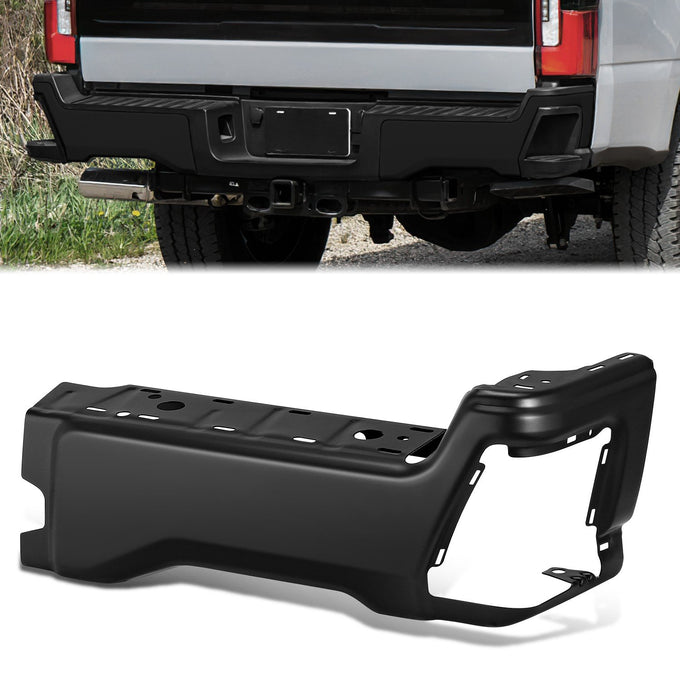 Right Primered Black Rear Bumper End Cap <br>23-25 F250 F350 F450 Super Duty