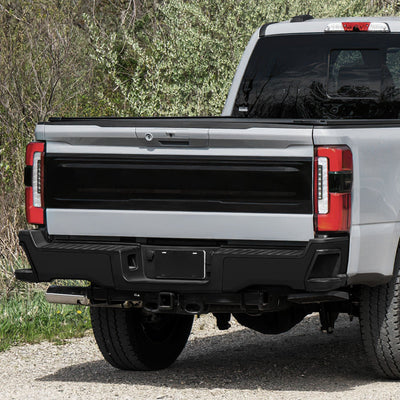 Right Primered Black Rear Bumper End Cap <br>23-25 F250 F350 F450 Super Duty