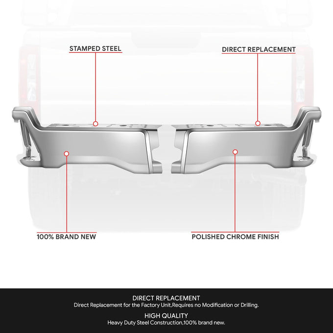 Polished Finish Rear Bumper End Caps <br>23-25 F250 F350 F450 Super Duty