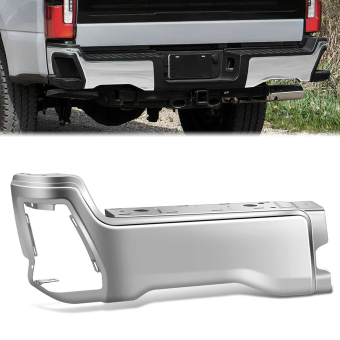 Left Polished Finish Rear Bumper End Cap <br>23-25 F250 F350 F450 Super Duty