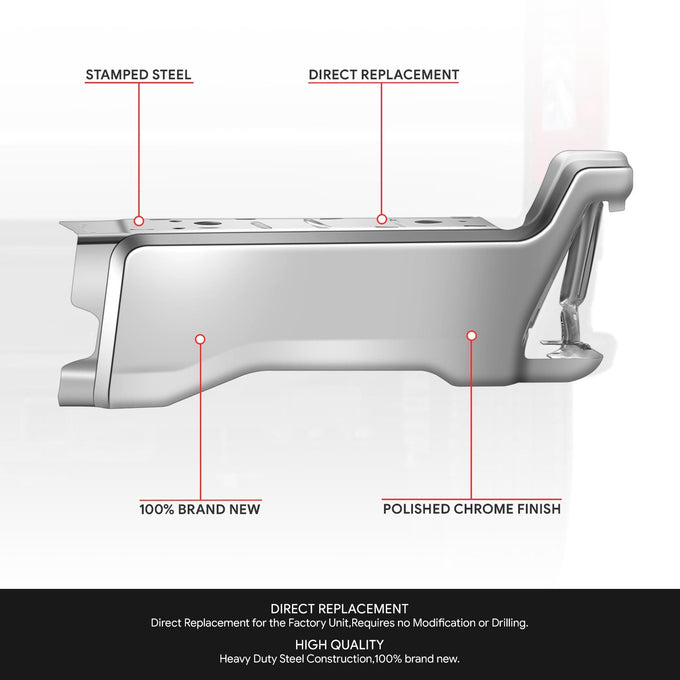 Right Polished Finish Rear Bumper End Cap <br>23-25 F250 F350 F450 Super Duty