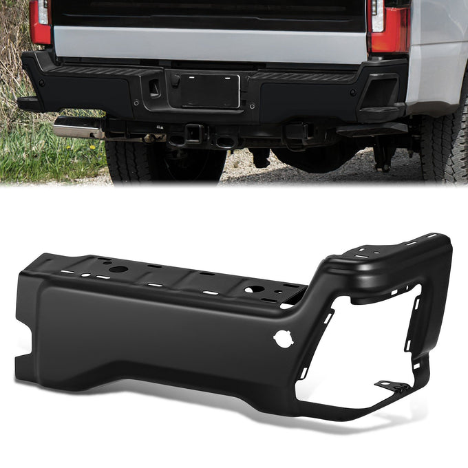 Right Primered Black Rear Bumper End Cap <br>23-25 F250 F350 F450 Super Duty