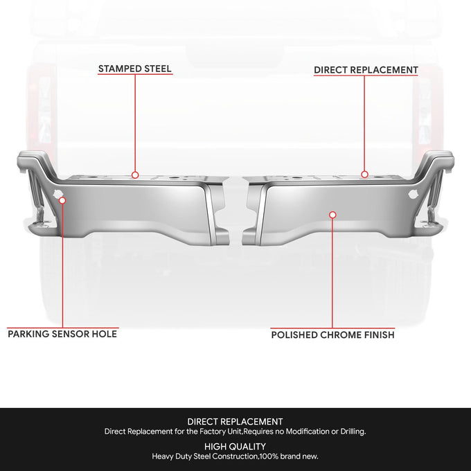 Polished Finish Rear Bumper End Caps <br>23-25 F250 F350 F450 Super Duty