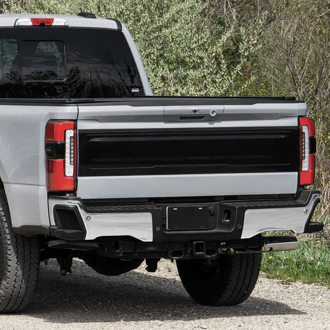 Left Polished Finish Rear Bumper End Cap <br>23-25 F250 F350 F450 Super Duty