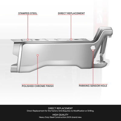 Right Polished Finish Rear Bumper End Cap <br>23-25 F250 F350 F450 Super Duty