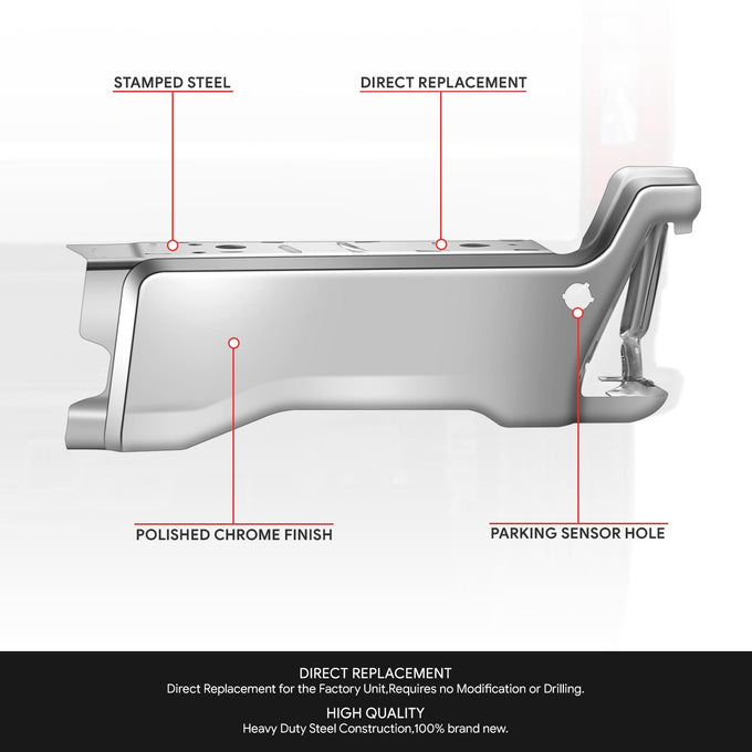 Right Polished Finish Rear Bumper End Cap <br>23-25 F250 F350 F450 Super Duty