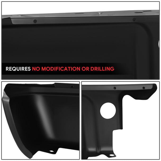 Rear Right Bumper End W/O Park Assist Hole <br> 08-16 Ford F-250 F-350 F-450 Super Duty