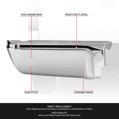 Rear Left Bumper End W/O Park Assist Hole <br> 08-16 Ford F-250 F-350 F-450 Super Duty