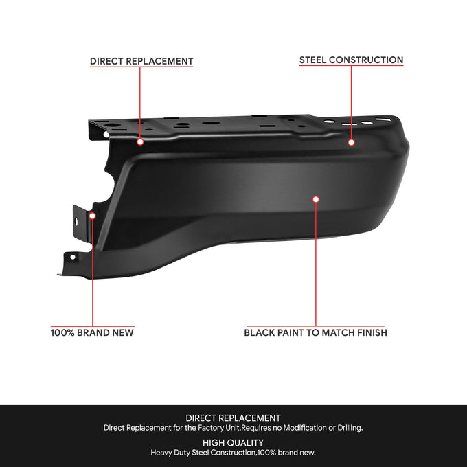 Modular Style Right Side Rear Bumper End Caps<br>19-23 Ford Ranger