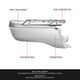 Polished Chrome Rear Left Bumper End Cap<br>19-23 Ford Ranger
