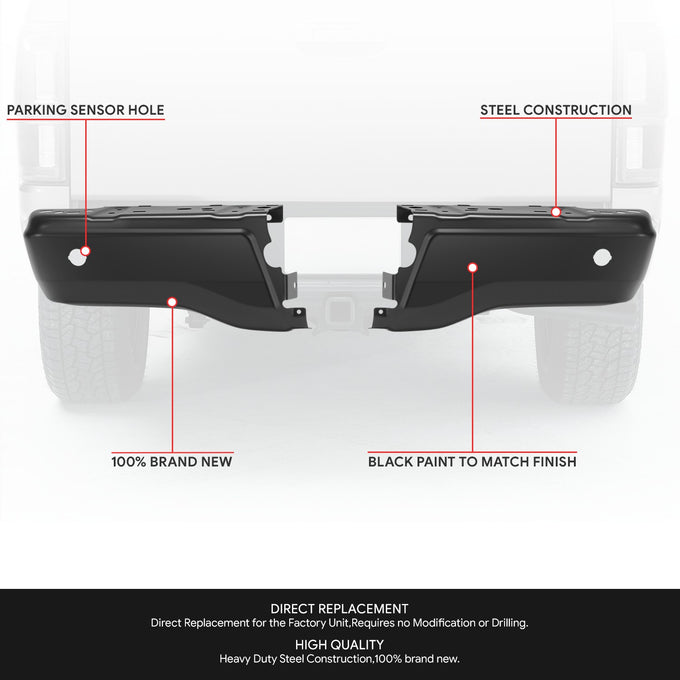 Painted Black Rear Bumper End Caps Pair<br>19-23 Ford Ranger