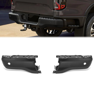 Painted Black Rear Bumper End Caps Pair<br>19-23 Ford Ranger