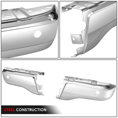 Polished Chrome Steel Rear Bumper End Caps<br>19-23 Ford Ranger