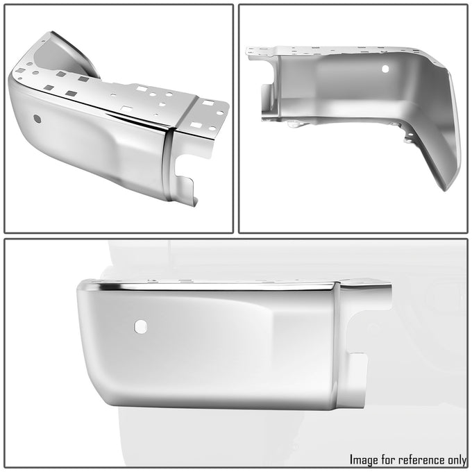 Chrome Rear Bumper End Caps (with Sensor Holes) <br> 14-21 Toyota Tundra