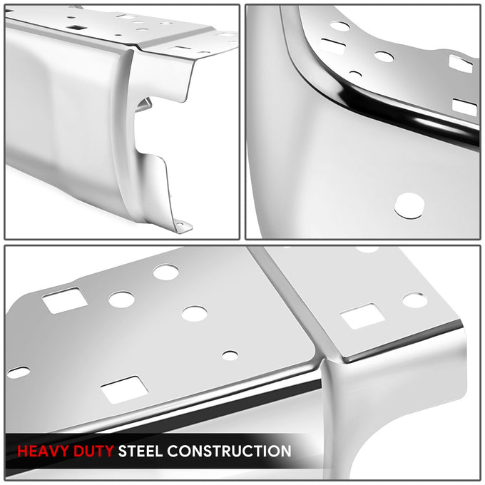 Chrome Rear Bumper End Caps (with Sensor Holes) <br> 14-21 Toyota Tundra