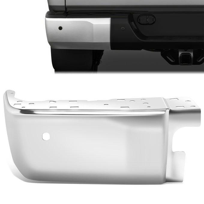 Chrome Rear Bumper End Caps (with Sensor Holes) <br> 14-21 Toyota Tundra