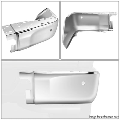 Chrome Rear Bumper End Caps (with Sensor Holes) <br> 14-21 Toyota Tundra