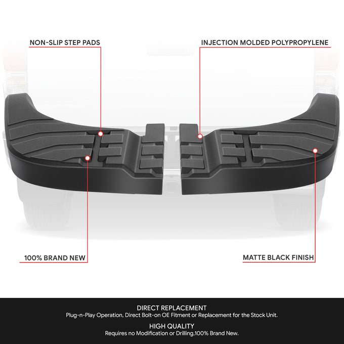 Rear Bumper Side Step Pads <br> 07-13 Toyota Tundra