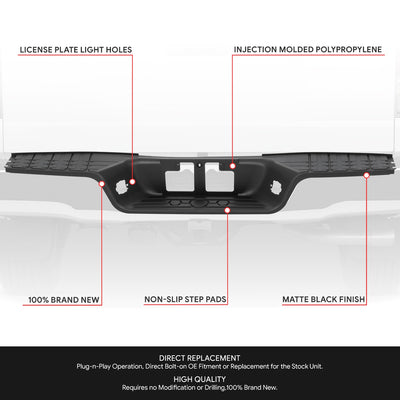 Rear Bumper Center Step Pads <br> 07-13 Toyota Tundra