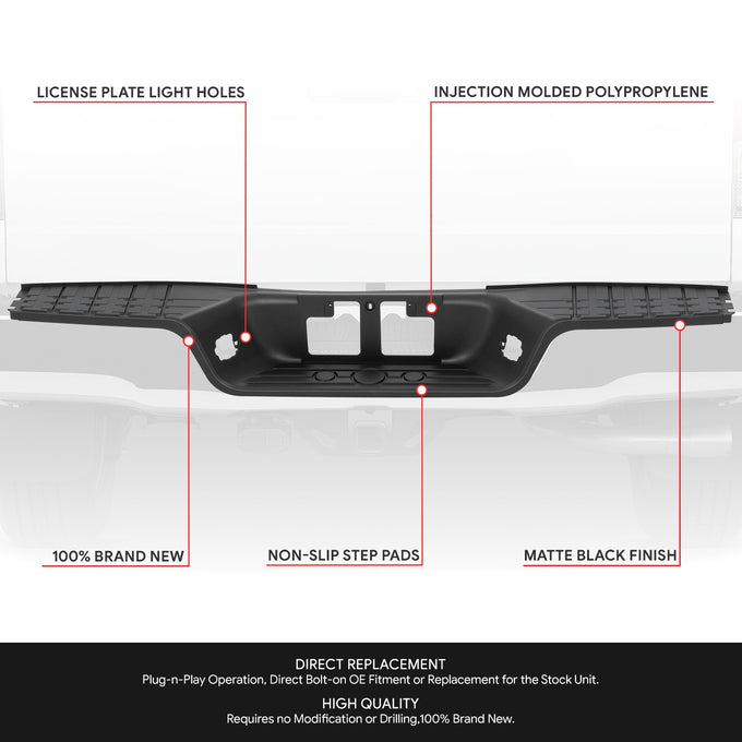 Rear Bumper Center Step Pads <br> 07-13 Toyota Tundra
