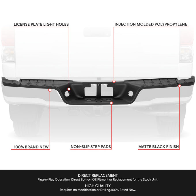 Rear Bumper Step Pads <br> 07-13 Toyota Tundra