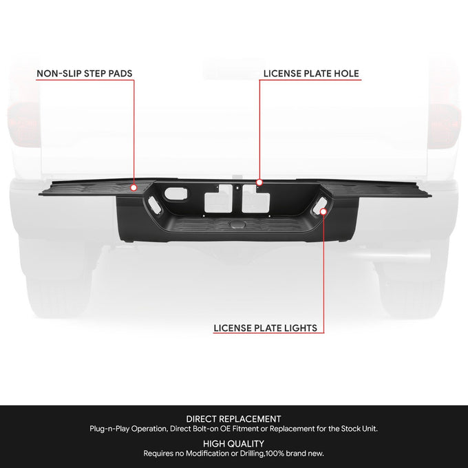 Rear Bumper Step Center Pad Cover w/o Parking Assists <br>14-21 Toyota Tundra