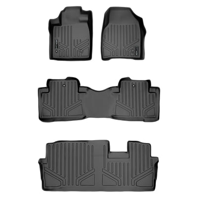 Floor Mats 3 Row Liner Set <br> 09-15 Honda Pilot
