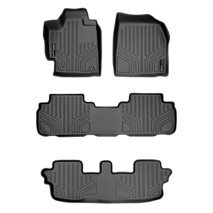 Floor Mats 3 Row Liner Set <br> 08-13 Toyota Highlander (Non-Hybrid)