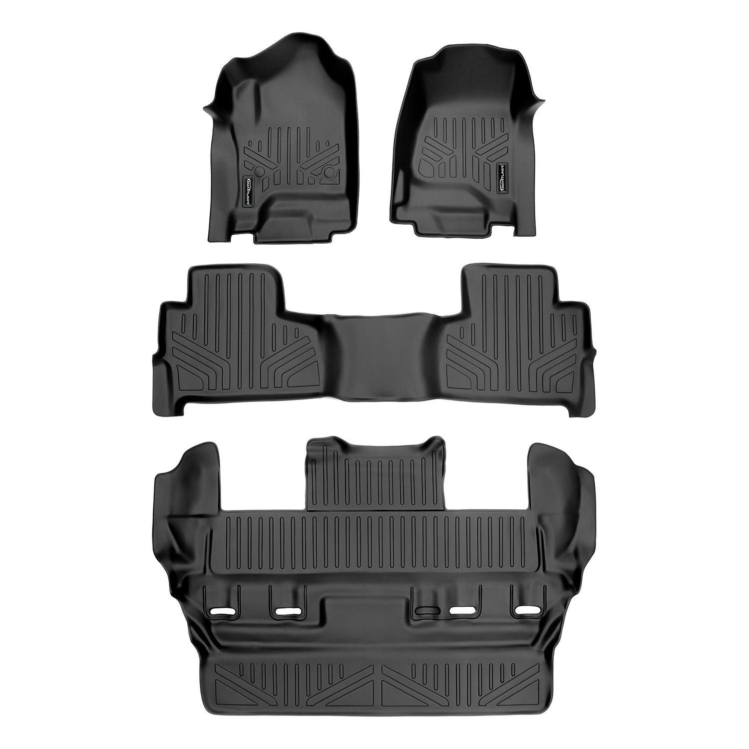 Floor Mats 3 Row Liner Set <br> 15-20 Chevrolet Tahoe15-20 GMC Yukon