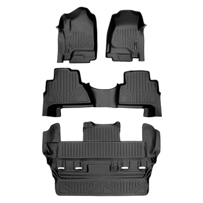 Floor Mats 3 Row Liner Set <br> 15-20 Cadillac Escalade